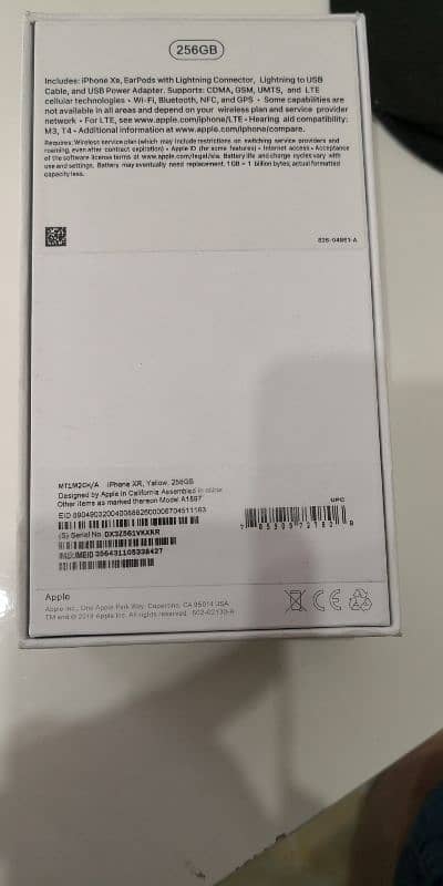 iphone XR 256 GB  with box PTA APPROVED 10