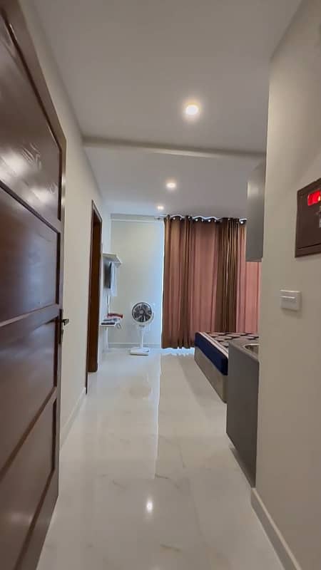 Studio Brand New Fully Furnished Flat Available For Rent In Sector F Ghaznavi Block Bahria Town Lahore 0