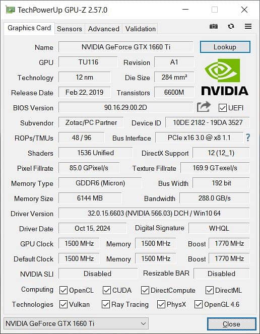 NVIDIA GeForce GTX 1660 Ti 2