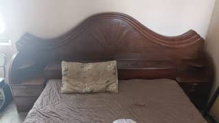 Double Bed - Pure Wood - With 2 drawers