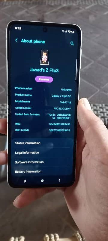 samsung z flip 3 non pta 10