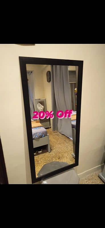 20% off new wall mirror | shesha | glass | black mirror | 0