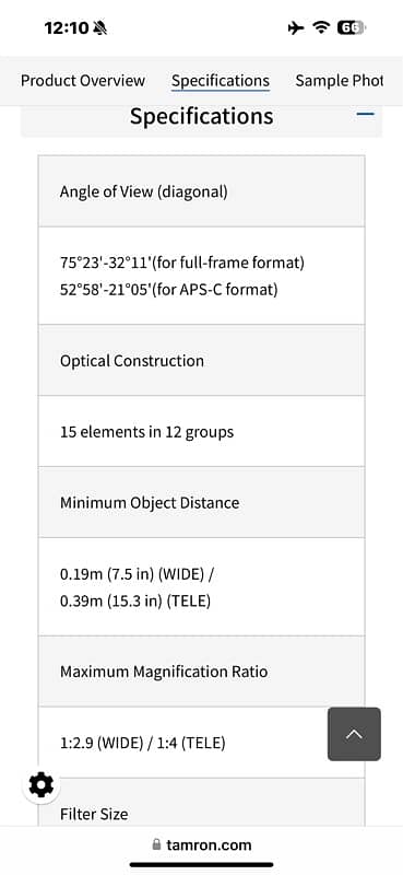 Tamron 28-75mm F/2.8 Di III RXD for Sony E mount lens 1