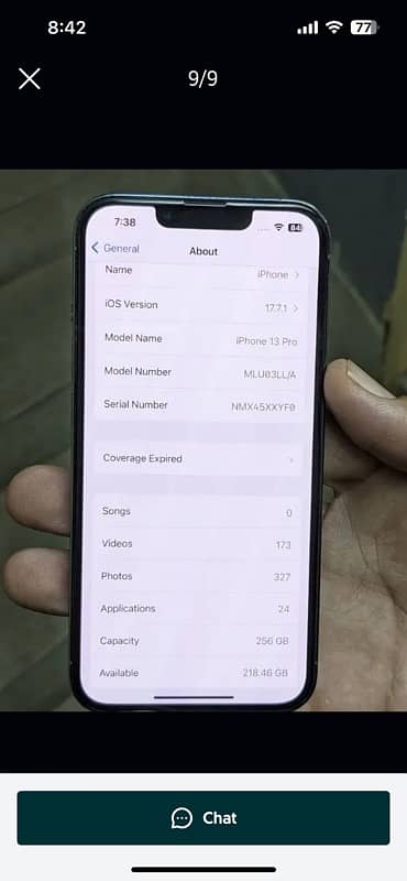 I PHONE 13 PRO WITH BOX 256 GB FU 7