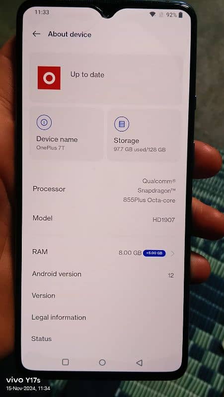 one plus 7t ( 3month use) non pta 1