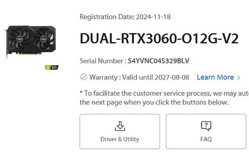 asus rtx 3060 12gb brand new 2