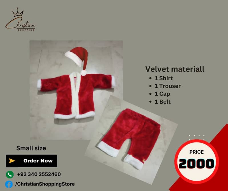 Christmas Dress  | Santa Dress in Velvet Material 1