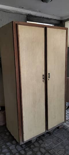 7-foot wooden + lasani wardrobe / cabinet / almira available for sale