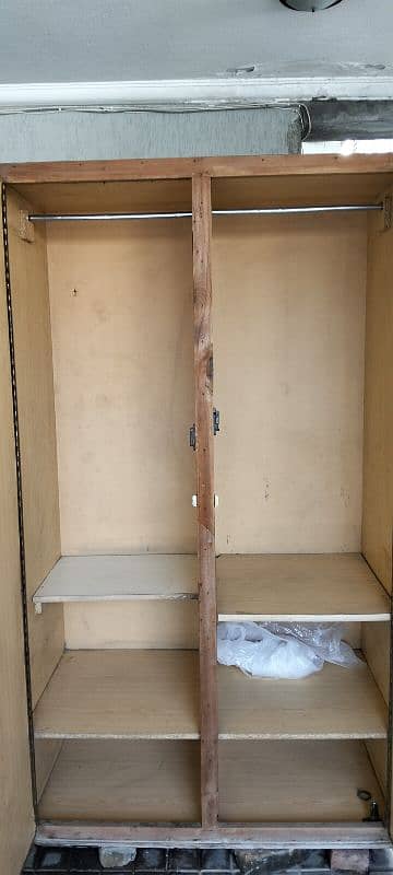 7-foot wooden + lasani wardrobe / cabinet / almira available for sale 2