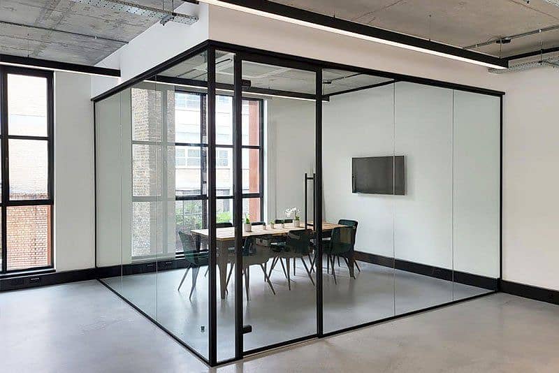 Sliding partition,shoe rack،glass paper,vinyl floor,callcenter interio 15