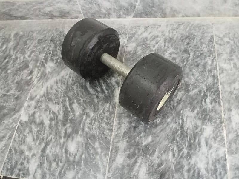 12kg Dumbell Rubber Protected 0