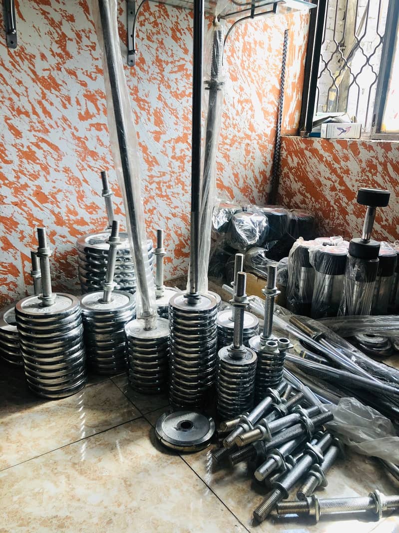 Dumbbell |Rubber Coated Dumbbles | Plates Rods | Home Gym Equipments 4