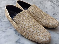 Traditional Embroidered Loafers with Durable Sole 1 time used