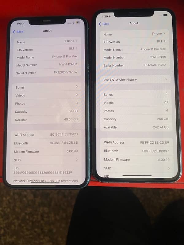 Iphone 11 pro max 64gb PTA Approved & 256gb NON PTA 2