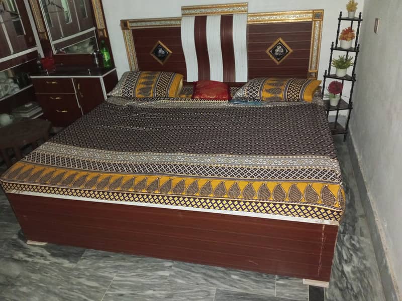 Deco Furniture Bed Set with Wardrobe,Showcase,Singhar Sheesha 0