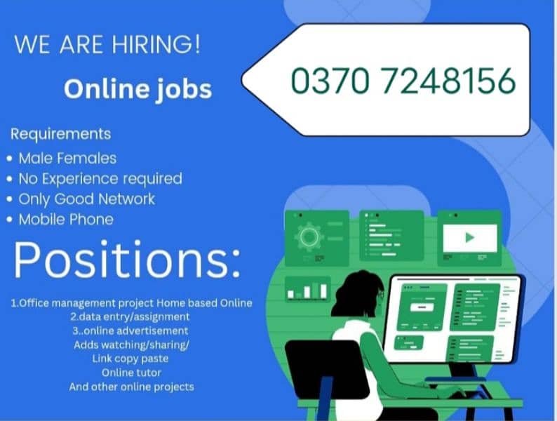 online jobs/full time/part time/simple typing jobs for boys and girls 0