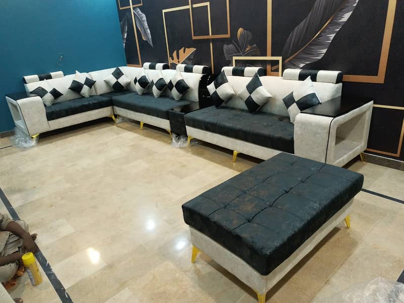 sofa set / L shape sofa set / wooden sofa set / luxury sofa set / sofa 8