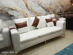 sofa set / luxury sofa / 5 seater sofa set / wooden sofa / white sofa