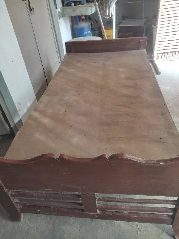 Double bed new dying table used single bed used 3