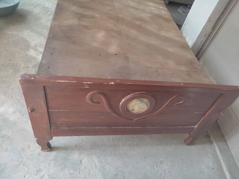 Double bed new dying table used single bed used 4