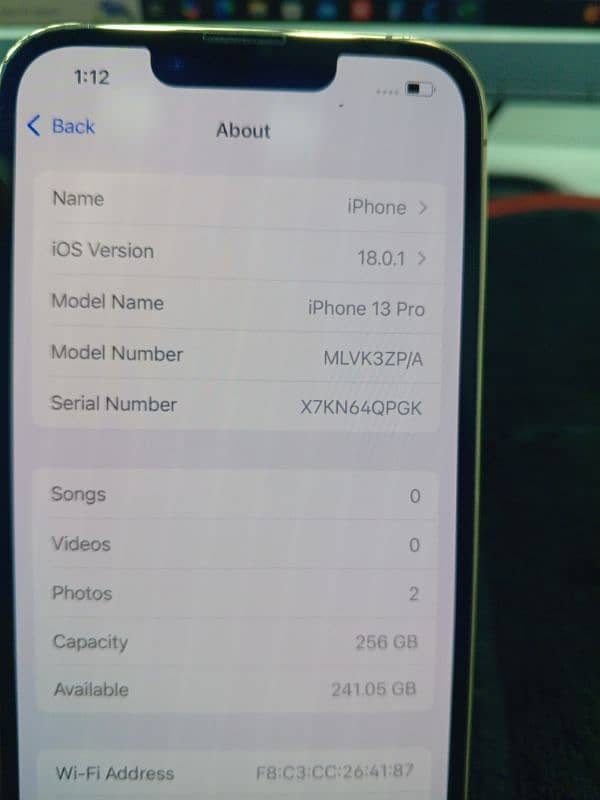 IPHONE 13PRO 256 PTA COMPLETE BOX 9/10 CONDITION 81 health 1