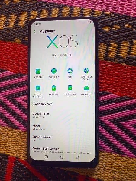 infinix s5 pro 6/128gb condition 10/9 no box contact 03005046465 2
