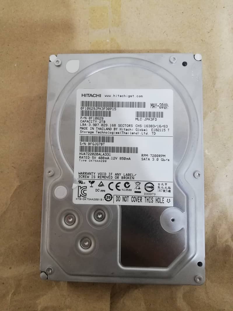 Hitachi 2tb Hard Drive 0