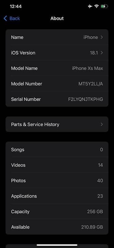 Iphone XS Max 256 GB Non PTA 5