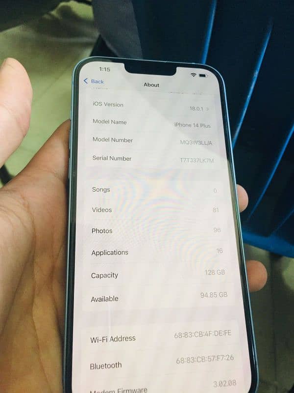 iphone 14plus 128 gb 98 health 6