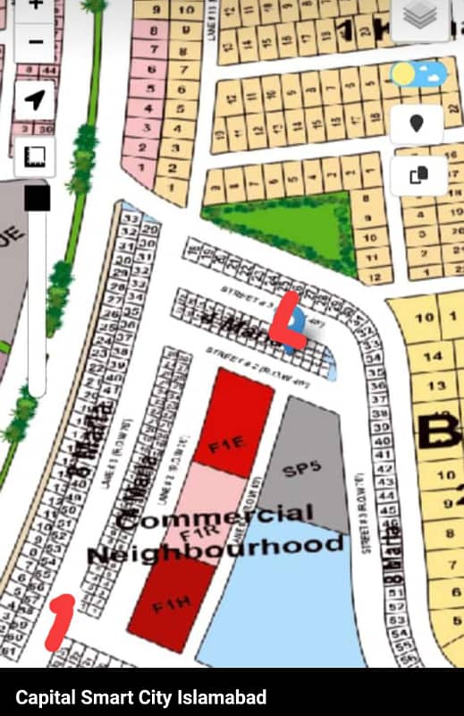 8 Marla Commercial Corner Plot Available For Sale Capital Smart City 0