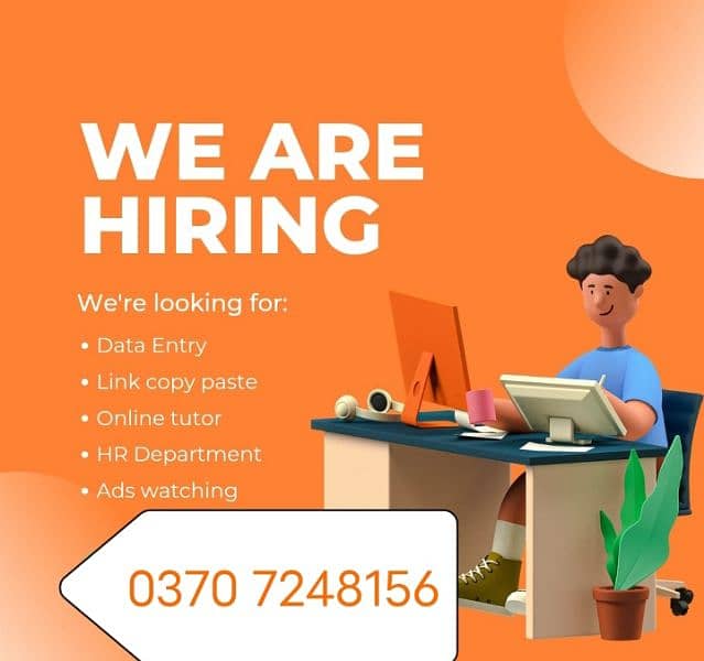 online jobs/full time/part time/simple typing jobs for boys and girls 0