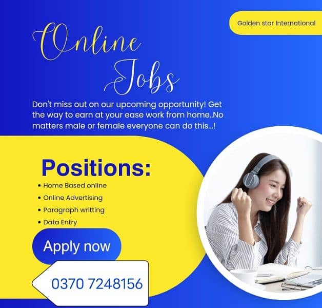 online jobs/full time/part time/simple typing jobs for boys and girls 0