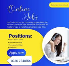 online jobs/full time/part time/simple typing jobs for boys and girls