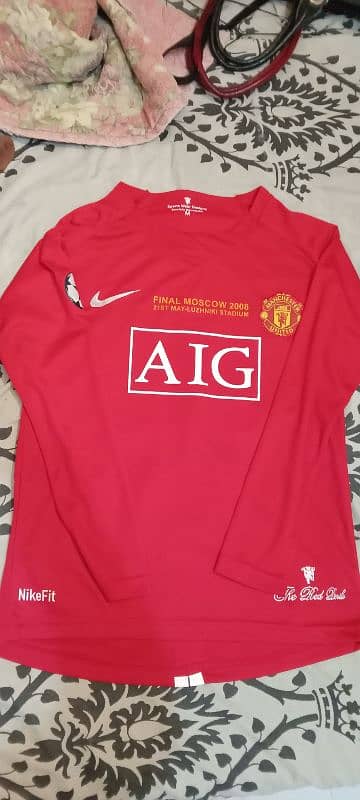 Man United 2008 UCL Final Ronaldo Jersey (full sleeves) 0