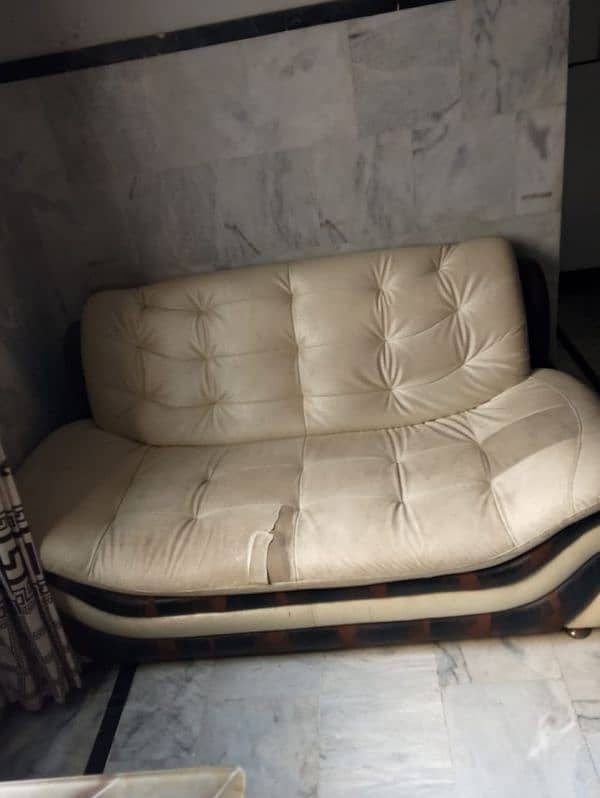 2 Seater Leather Sofa Pair 0