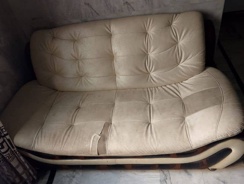 2 Seater Leather Sofa Pair 1