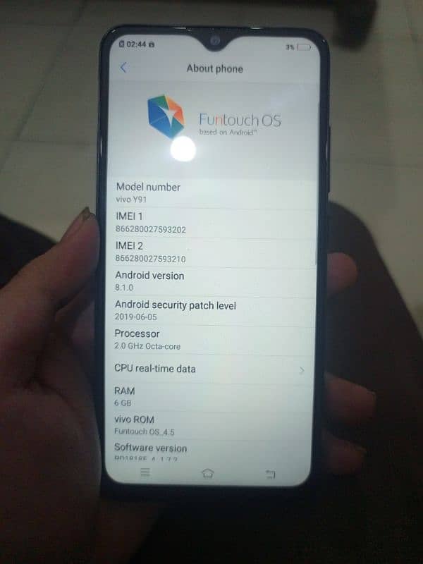 vivo y91 3gb 32gb dual sim sim 4g pta approve 2