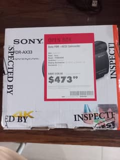 Sony 4k FDR-AX33 Camcorder