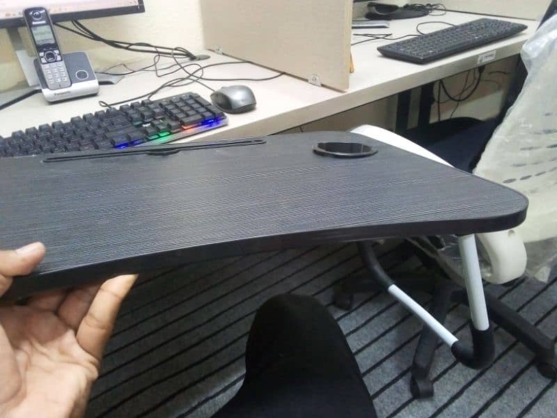 Laptop Bed Table stand Foldable adjustable easy to carry wooden stand 1