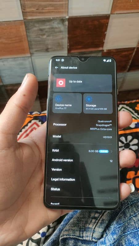 OnePlus 7t condition 10/10 dual sim but single sim approved 11