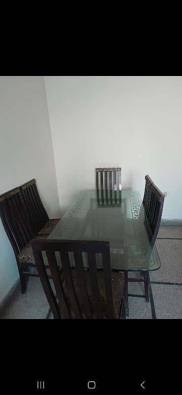 6 chairs dining table urgently sale 0