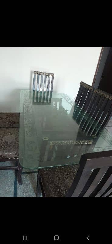 6 chairs dining table urgently sale 1