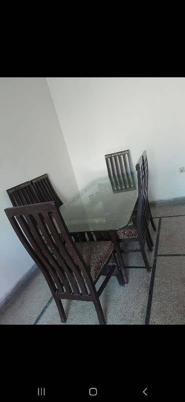 6 chairs dining table urgently sale 2