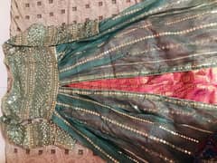 open long frock with lehnga