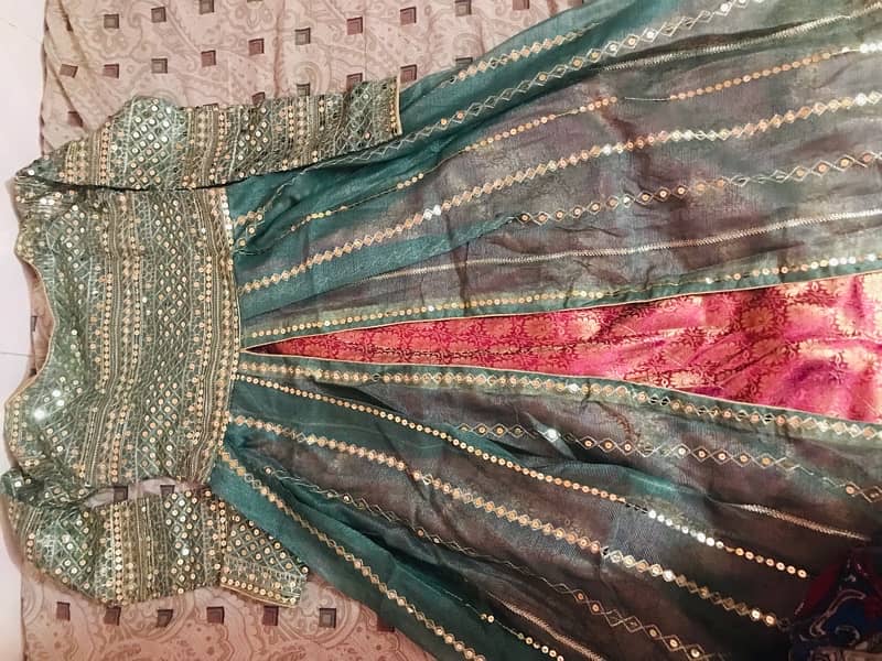 open long frock with lehnga 0