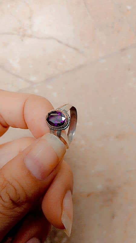 zircon real stone ring 2