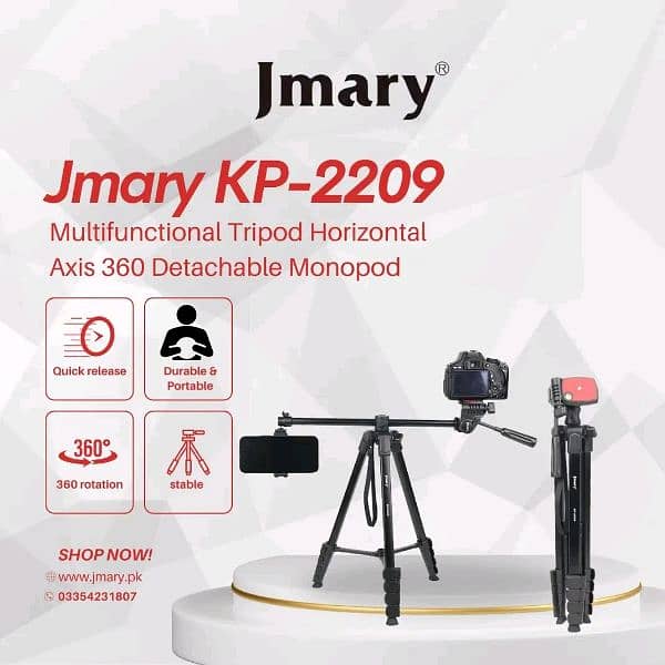 Jmary 3in1 Tripod | KP-2209 | overhead | monopod | Tripod 1