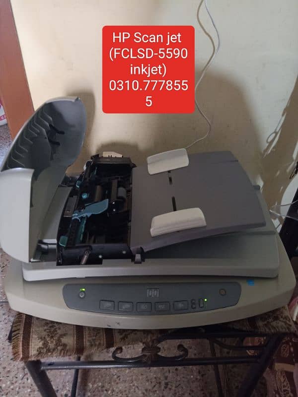 HP Scan jet (FCLSD-5590-0407) Flatbed Photo Scanner Gray inkjet, paper 0