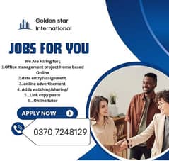 online jobs/full time/part time/simple typing jobs for boys and girls