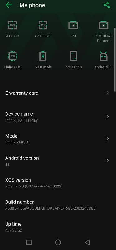 Infinix hot 11 play 5